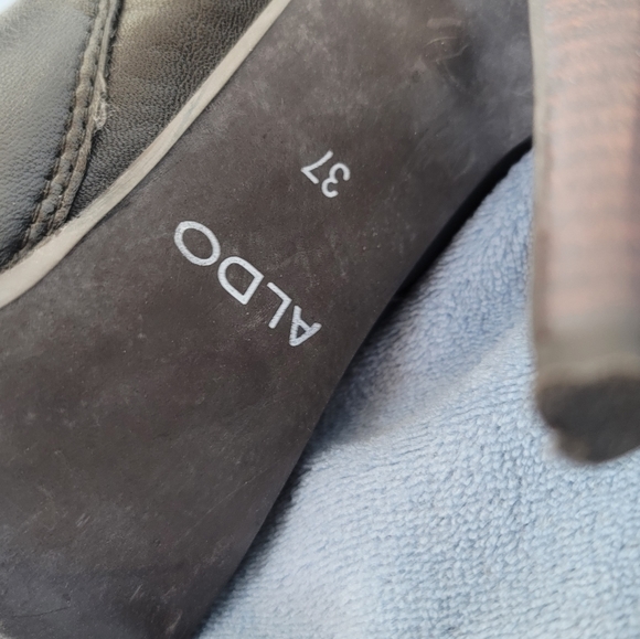 Aldo Florisca Black Leather Knee Hi Boots - Picture 7 of 16